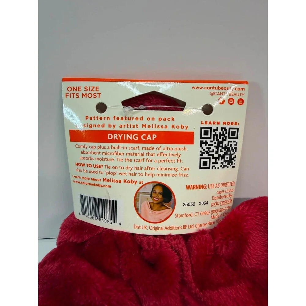 Cantu Absorbent Microfiber Drying Cap – Helps Minimize Frizz
